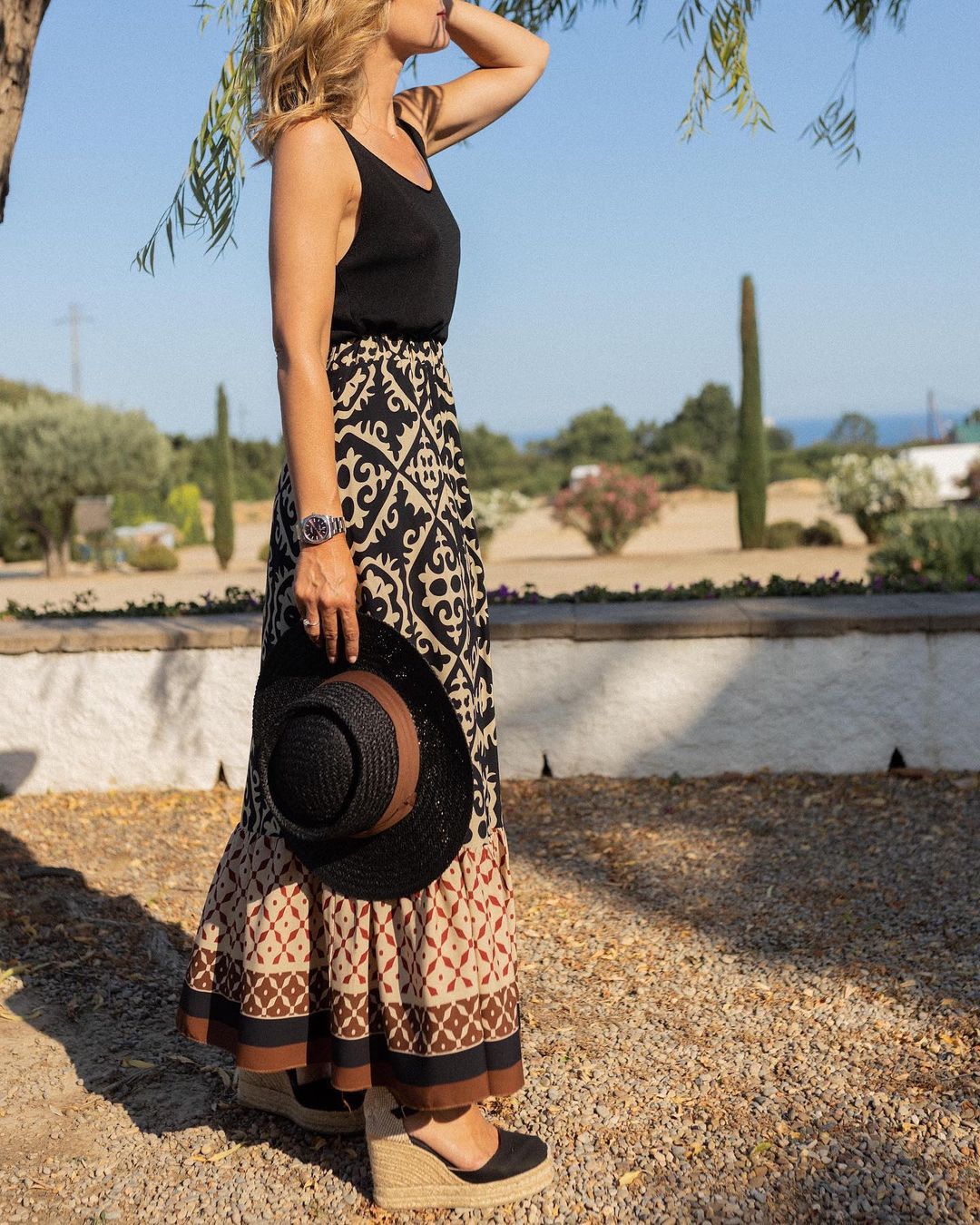 Sierra | Boho Maxi Kjol – Djärva mönster, somriga vibbar