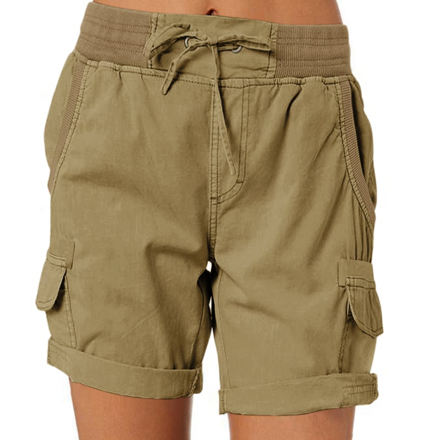 Lösa shorts med hög midja för damer