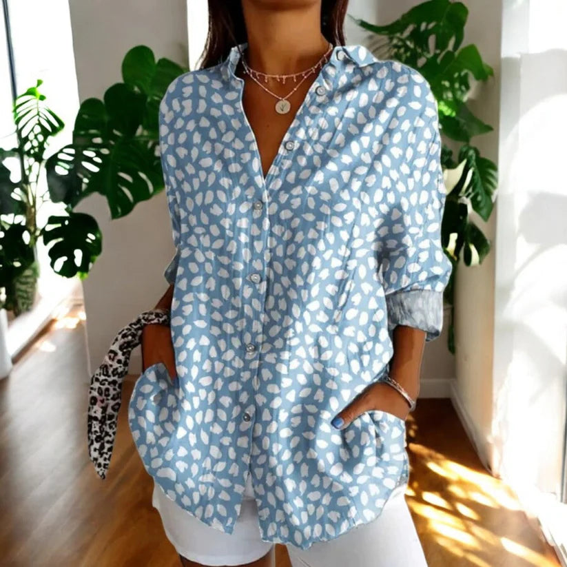 Vera Vintage Blus | Tidlös Blommönster för en Somrig Look