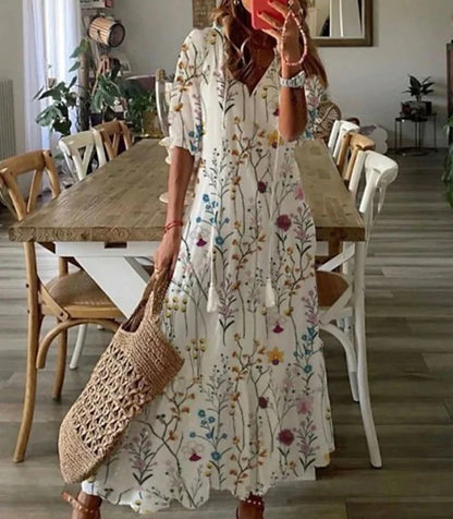 Dianna - Boho Magen Täckande Klänning