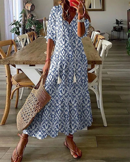 Dianna - Boho Magen Täckande Klänning