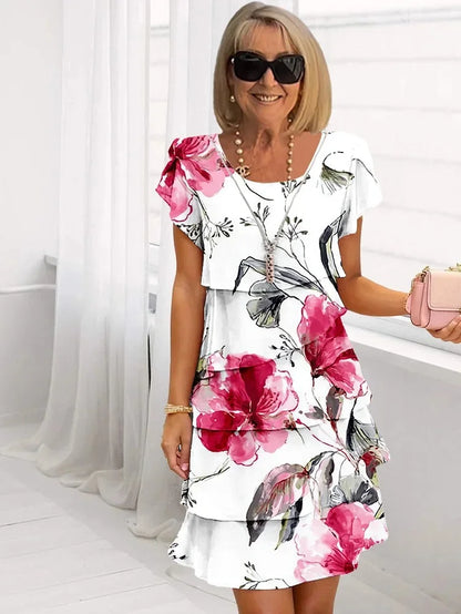 Juno– Elegant Maxiklänning med Blommönster