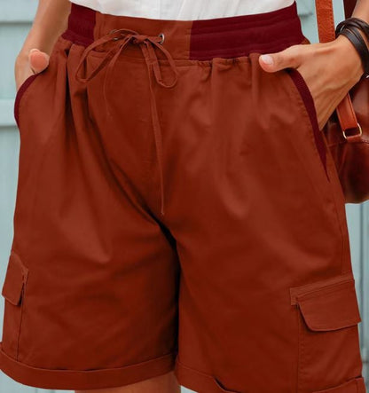 Lösa shorts med hög midja för damer
