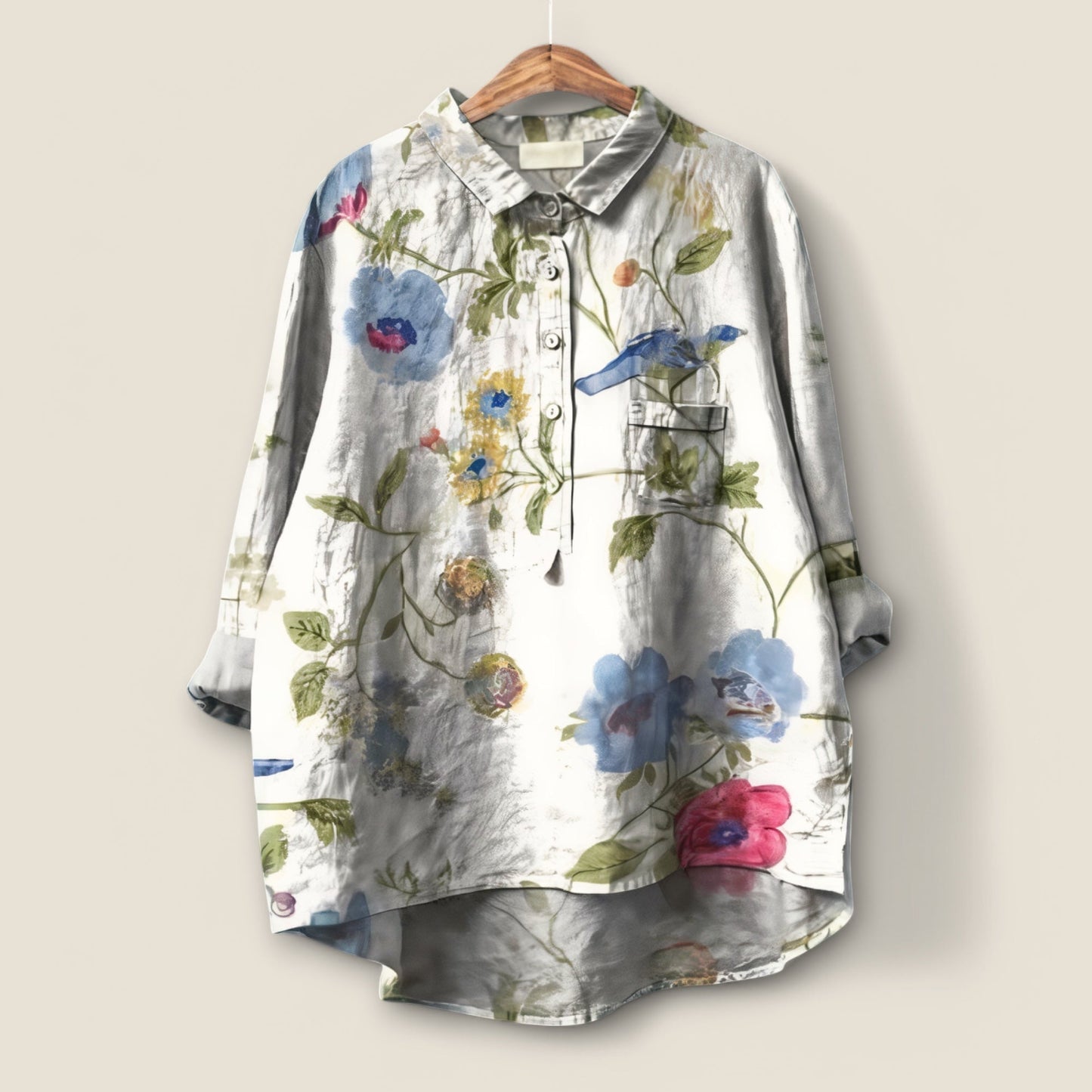 Ellin | Romantisk Blommig Blus