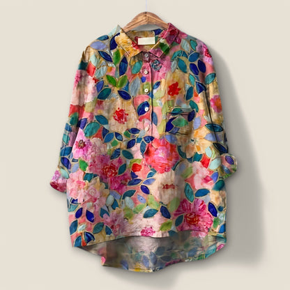 Ellin | Romantisk Blommig Blus