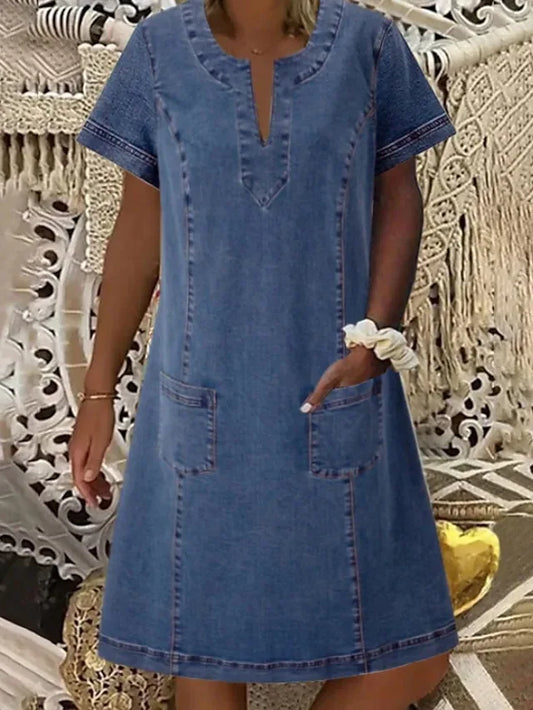 Zandra | Mjuk jeansklänning