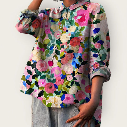 Ellin | Romantisk Blommig Blus