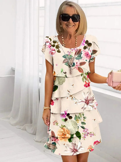 Juno– Elegant Maxiklänning med Blommönster